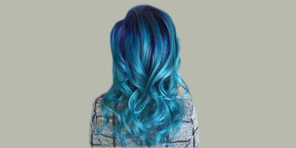 موهای آبی لاجوردی
