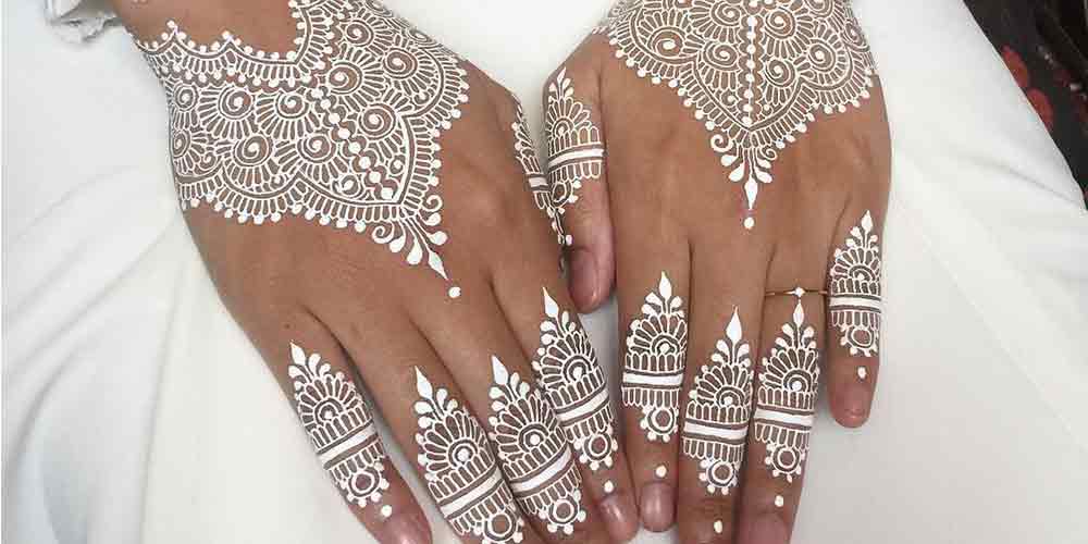 ایده طراحی حنا روی دست عروس