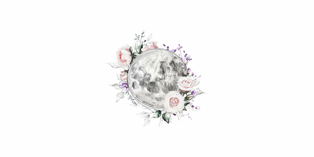 طراحی تتو خام کره ماه