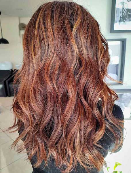 رنگ مو قهوه ای مایل به قرمز