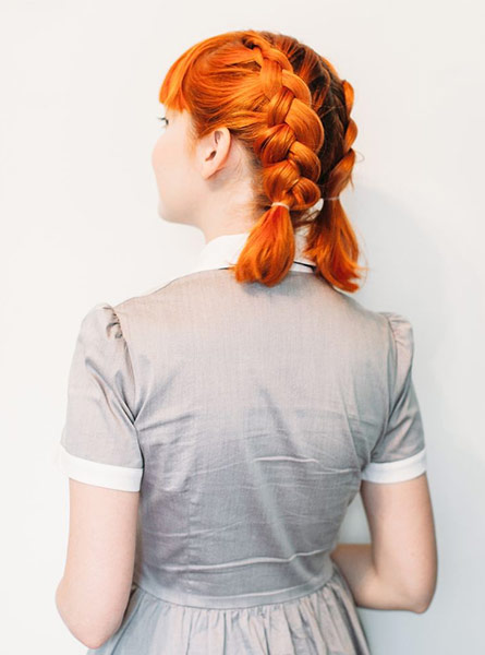 رنگ موی دخترانه نارنجی