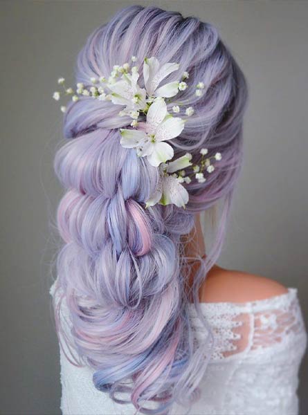 رنگ موی عروس یاسی