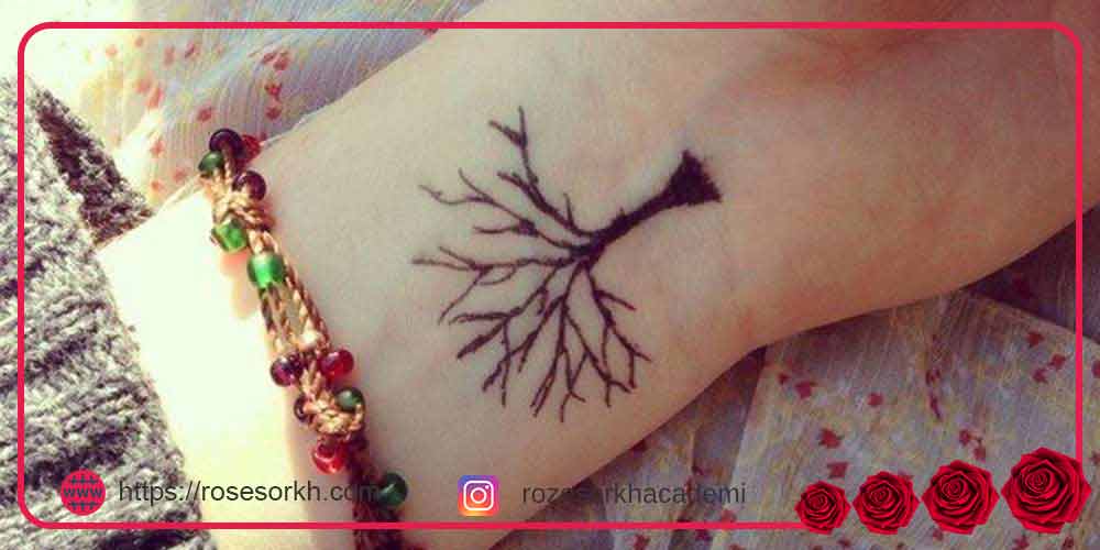 طرح حنا روی پا ساده و شیک