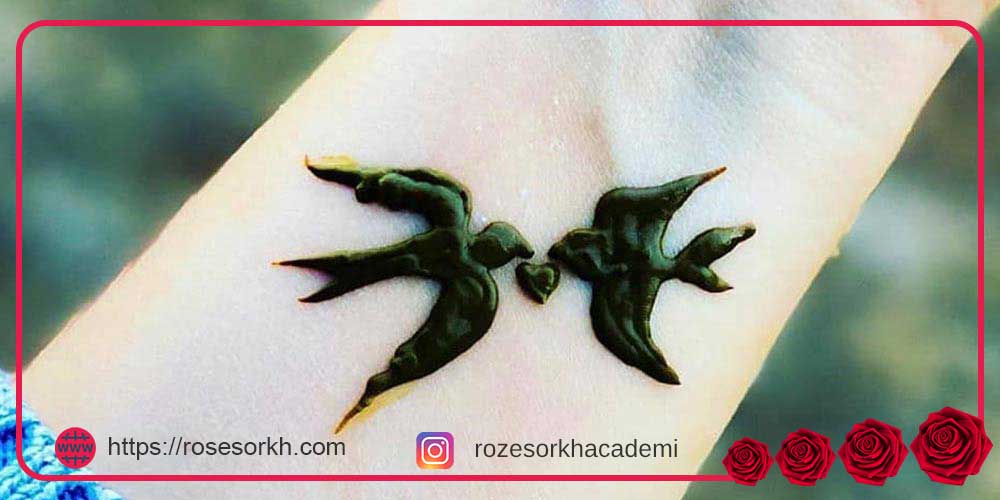 طرح حنا روی پا ساده و شیک