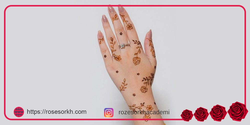 طرح حنا روی پا ساده و شیک