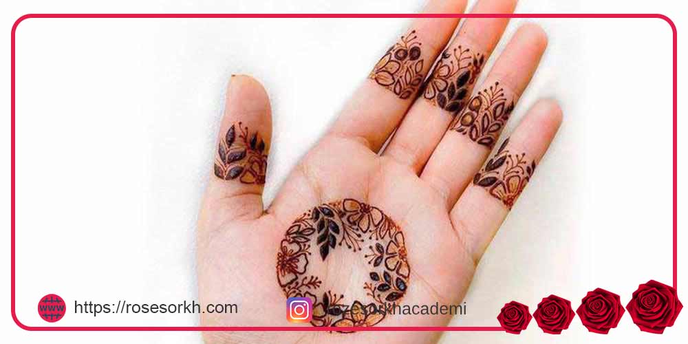 طرح حنا روی پا ساده و شیک