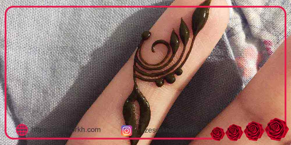 طرح حنا روی پا ساده و شیک