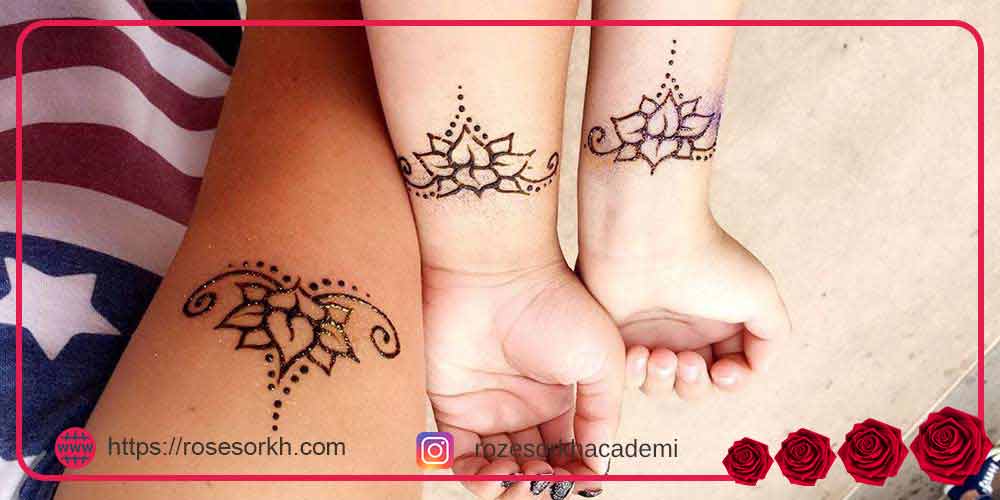 طرح حنا روی پا ساده و شیک