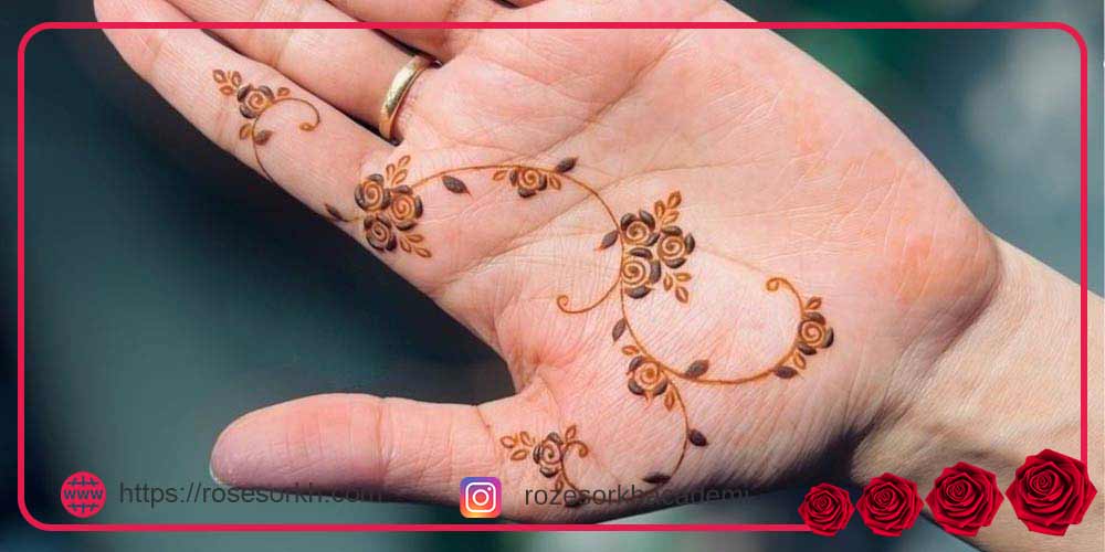 طرح حنا روی پا ساده و شیک