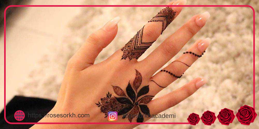 طرح حنا روی پا ساده و شیک
