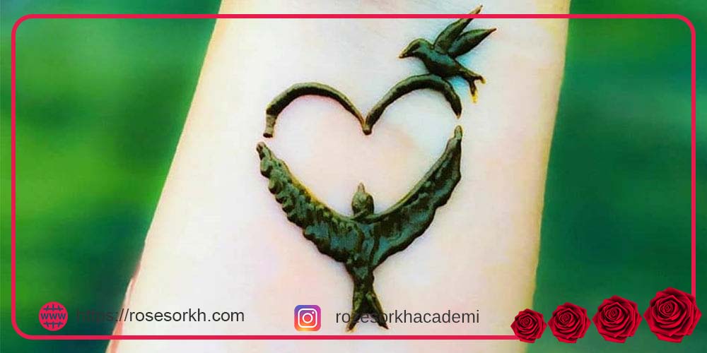 طرح حنا روی پا ساده و شیک