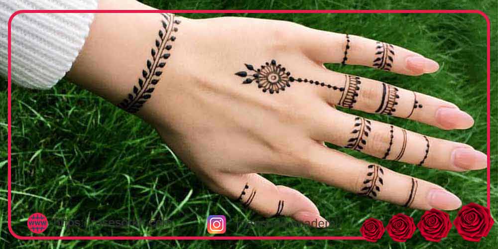 طرح حنا روی پا ساده و شیک