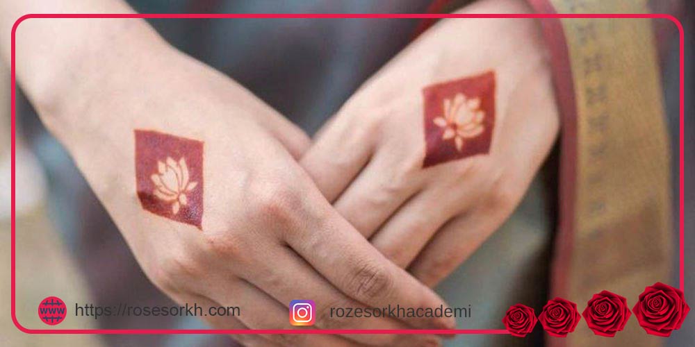 طرح حنا روی پا ساده و شیک