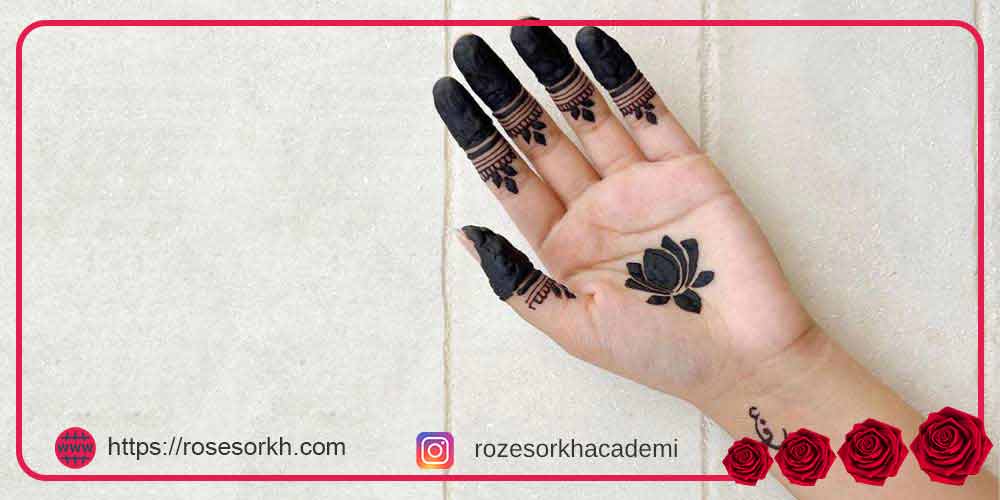 طرح حنا روی پا ساده و شیک