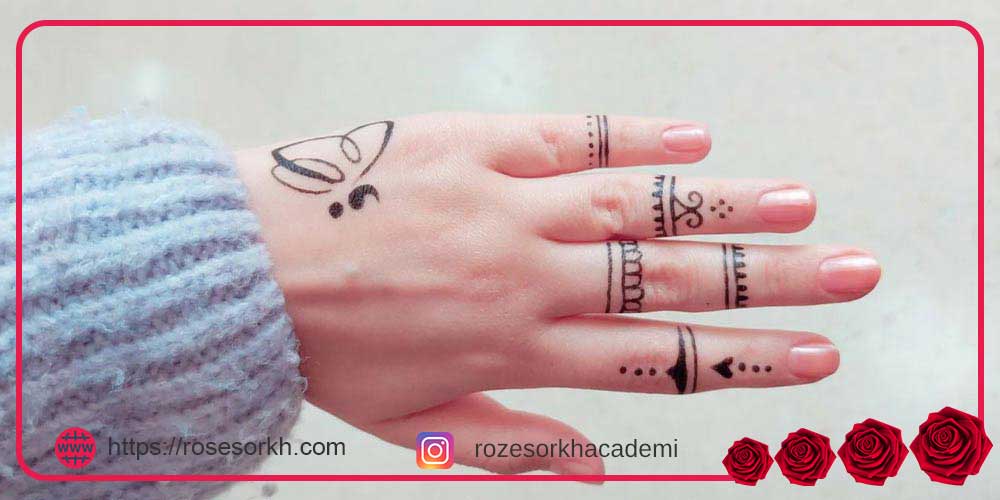 طرح حنا روی پا ساده و شیک
