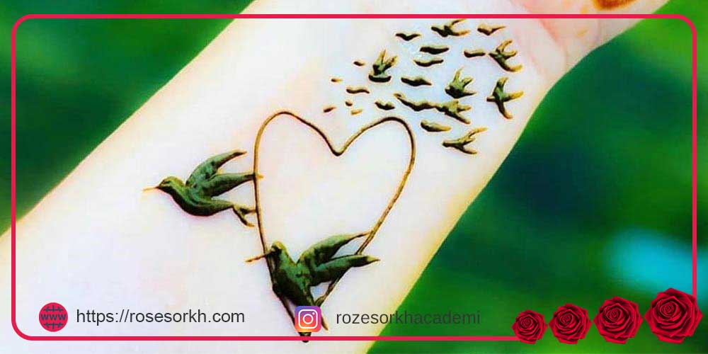 طرح حنا روی پا ساده و شیک