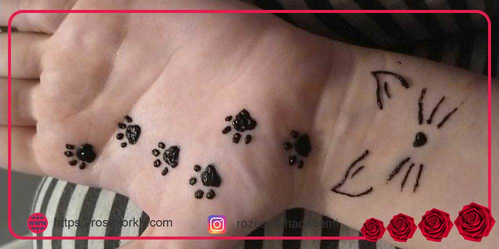 طرح حنا روی پا ساده و شیک