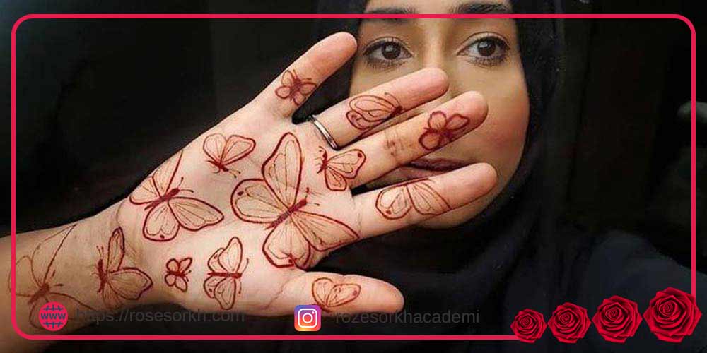 طرح حنا روی پا ساده و شیک