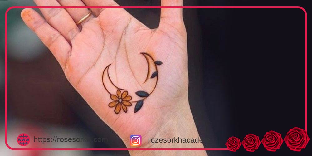 طرح حنا روی پا ساده و شیک