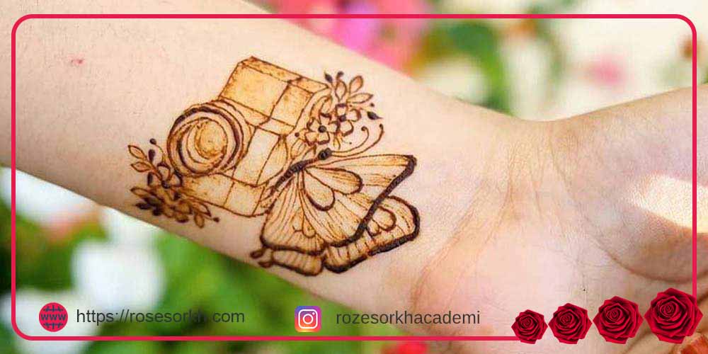 طرح حنا روی پا ساده و شیک