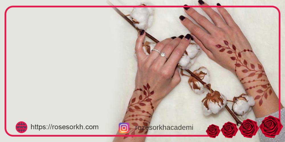 طرح حنا روی پا ساده و شیک