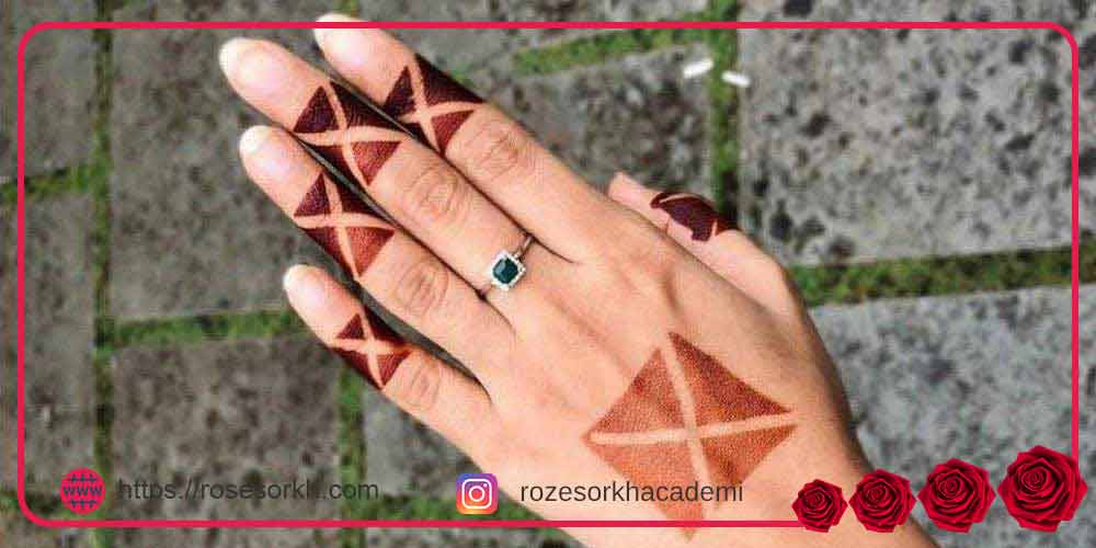 طرح حنا روی پا ساده و شیک