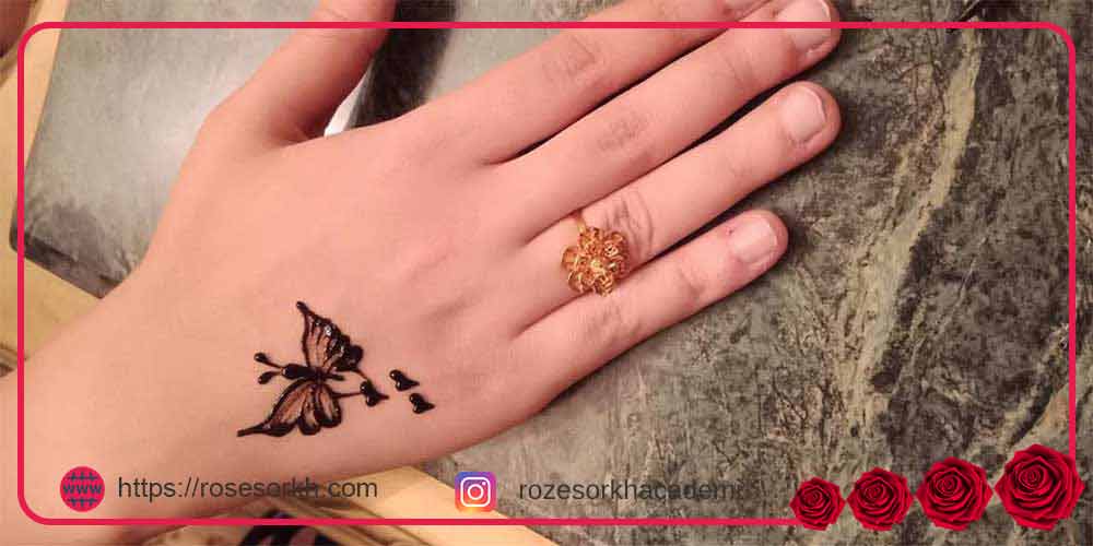 طرح حنا روی پا ساده و شیک