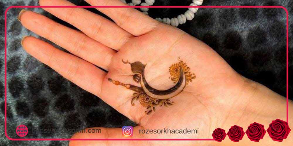 طرح حنا روی پا ساده و شیک